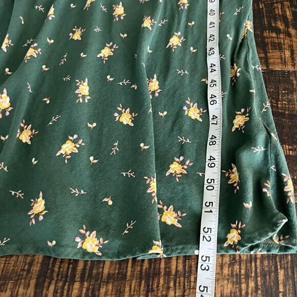 Fourteenth Place Benji Floral Midi Dress in Hunter Floral Green Large 208 - Picture 8 of 9